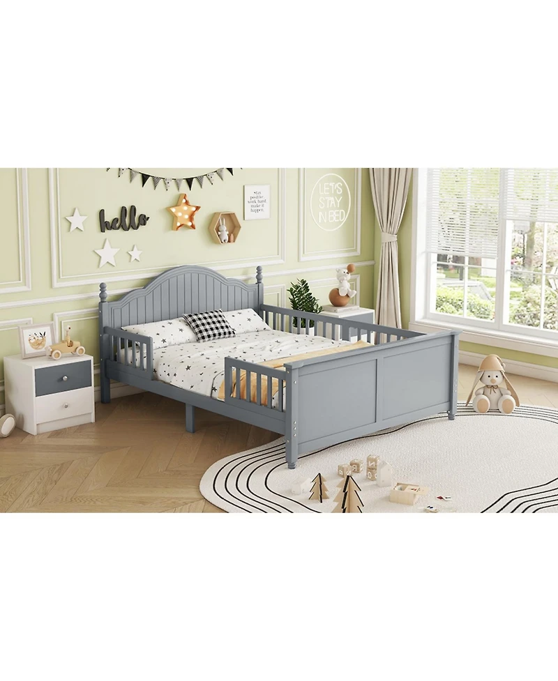 Streamdale Furniture Kids Full Size Wood Platform Bed