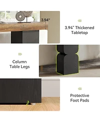 Tribesigns 63-Inch Console Table, Heavy-Duty Look, Behind Couch Sofa Table, Color Blocking Design, Bold Structural Presence, Modern Entryway Furniture