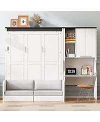 Streamdale Furniture Murphy Bed Sofa Desk Storage - Full Size