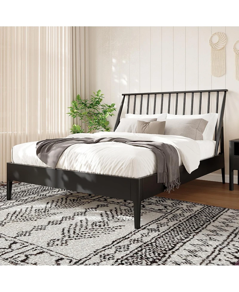 Streamdale Furniture Solid Bamboo Spindle Bohemian Mid-Century Modern