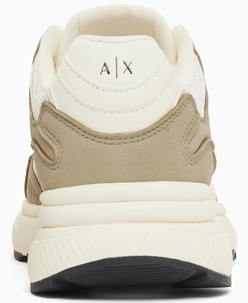 A|X Armani Exchange Men's Microsuede Lucky Sneakers