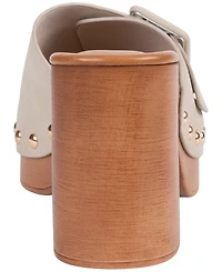 Gc Shoes Women's York Buckle Wooden Block Heel Platform Sandals