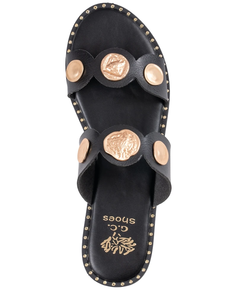 Gc Shoes Women's Nolah Coin Slip-On Flat Sandals