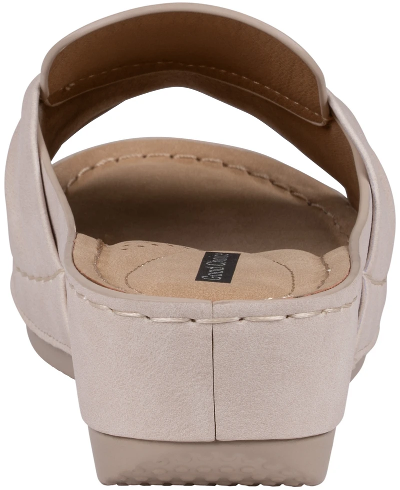 Gc Shoes Women's Isola Floral Rosette Wedge Sandals