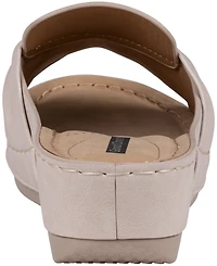 Gc Shoes Women's Isola Floral Rosette Wedge Sandals