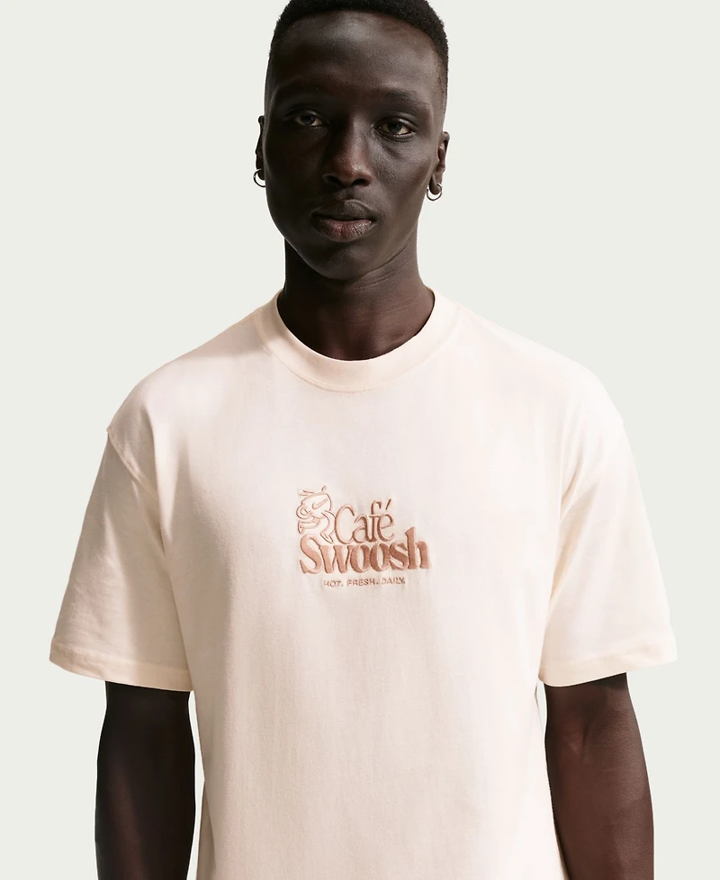 Nike Men's Cafe Swoosh Print Crewneck T-Shirt