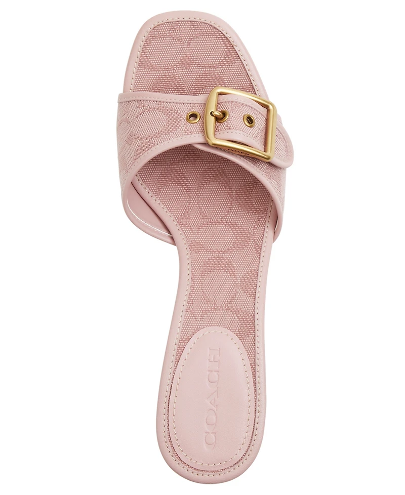 Coach Women's Margot Buckle Applique Detail Sandals