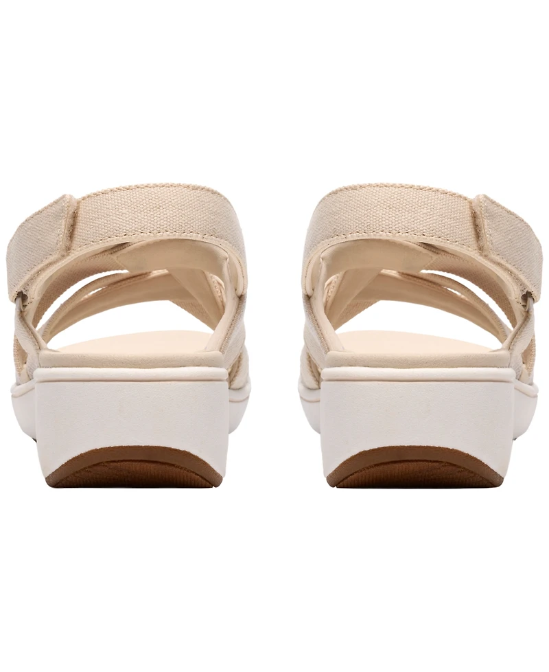 Clarks Women's BreezeRae Ana Open Toe Wedge Sandals