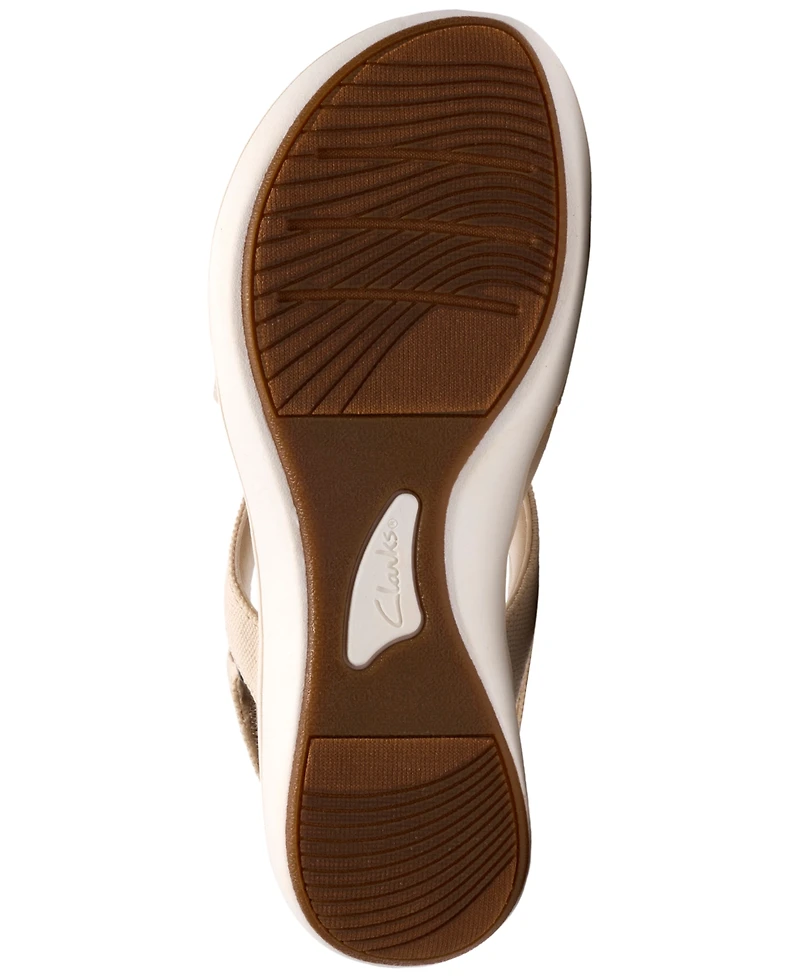 Clarks Women's BreezeRae Ana Open Toe Wedge Sandals