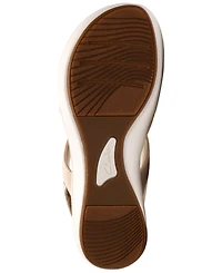 Clarks Women's BreezeRae Ana Open Toe Wedge Sandals