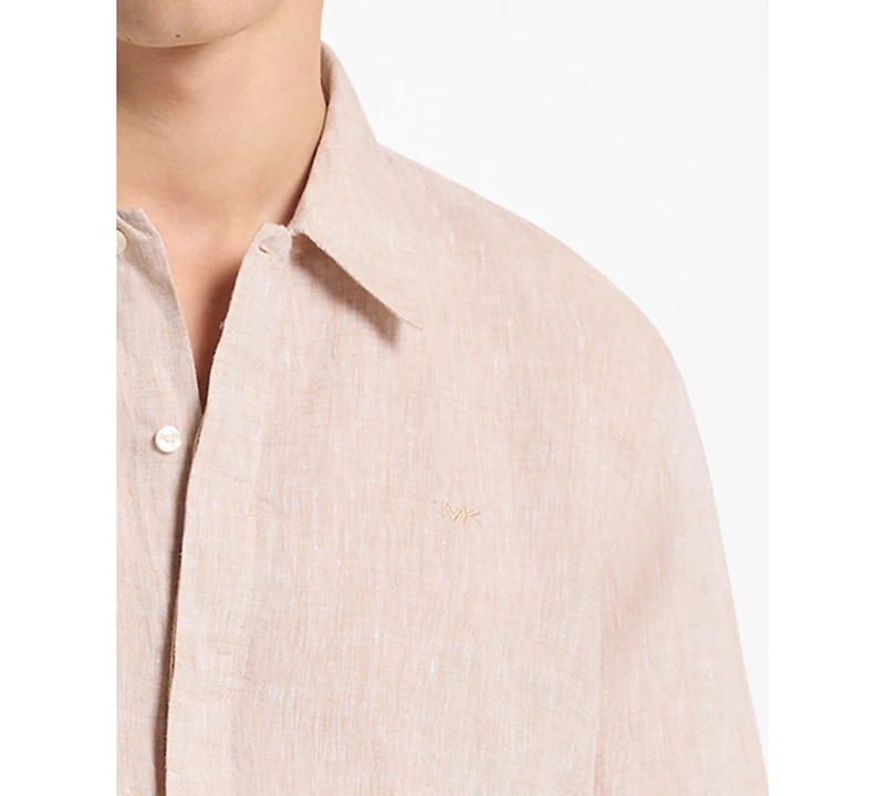 Michael Kors Men's Point Collar Linen Shirt