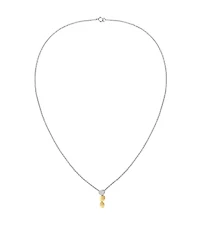 Macy's Diamond (1/4 ct. t.w.) Pendant Necklace in Sterling Silver and 14k Gold Over Sterling Silver