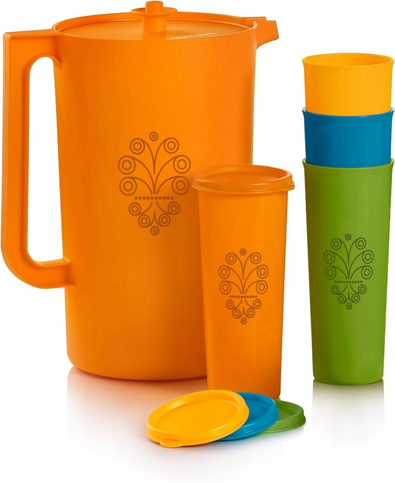 Tupperware Retro Classic 5-Piece Pitcher and Tumbler Set