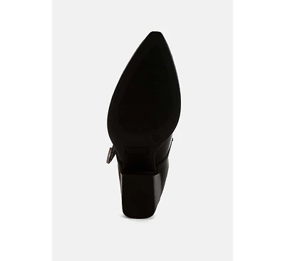 Rag & Co Womens Women Holler Carved Buckle Statement Mules