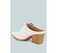 Rag & Co Womens Women Holler Carved Buckle Statement Mules