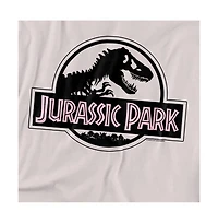 Jurassic Park Men's Black And Pink Logo T Shirt