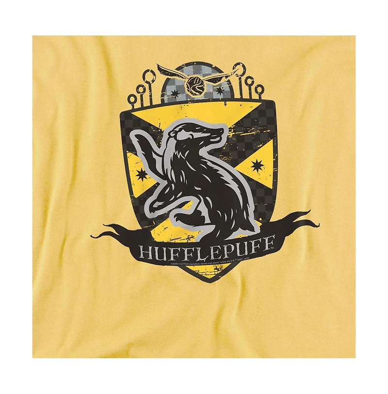 Harry Potter Men's Hufflepuff Quidditch Crest T Shirt
