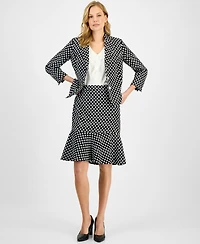 Kasper Women's Polka Dot Jacquard Blazer, Regular & Petite