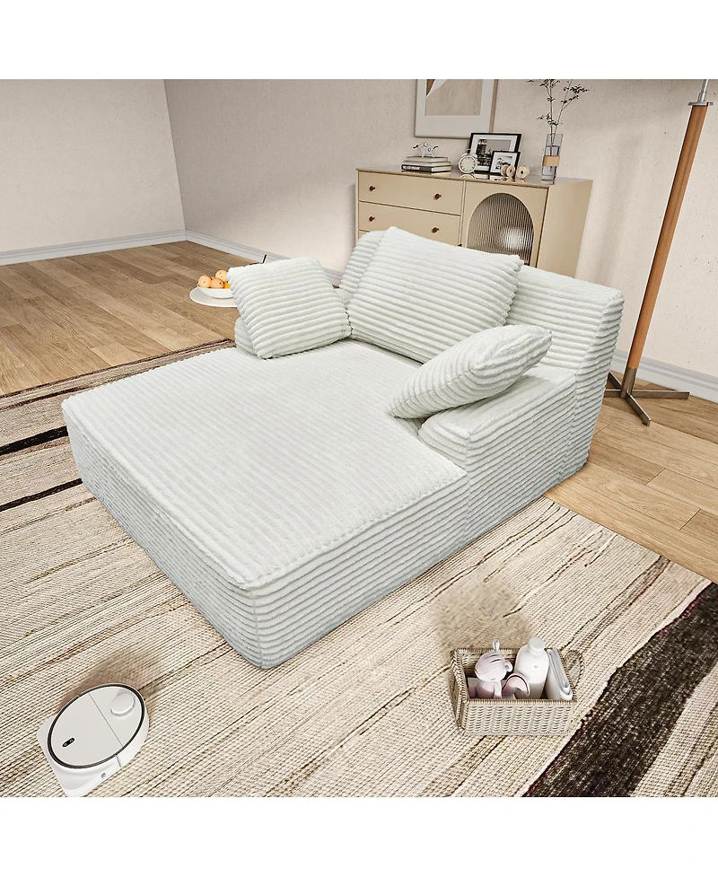 Streamdale Furniture Durable Corduroy Couch with Memory Foam & Pocket Springs