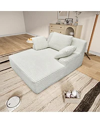 Streamdale Furniture Durable Corduroy Couch with Memory Foam & Pocket Springs