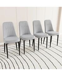 Streamdale Furniture Pu Leather Dining Chairs (Set of 4)