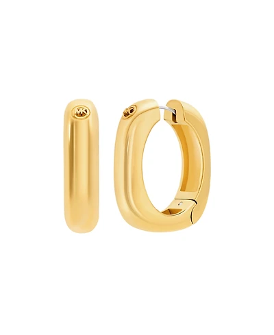 Metallic Muse Gold-Tone Brass Hoop Earrings
