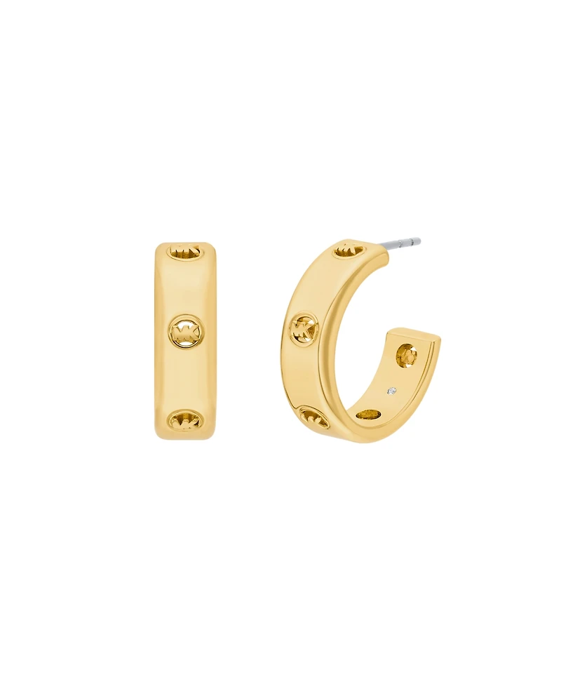 Michael Kors Logo Hoop Earrings