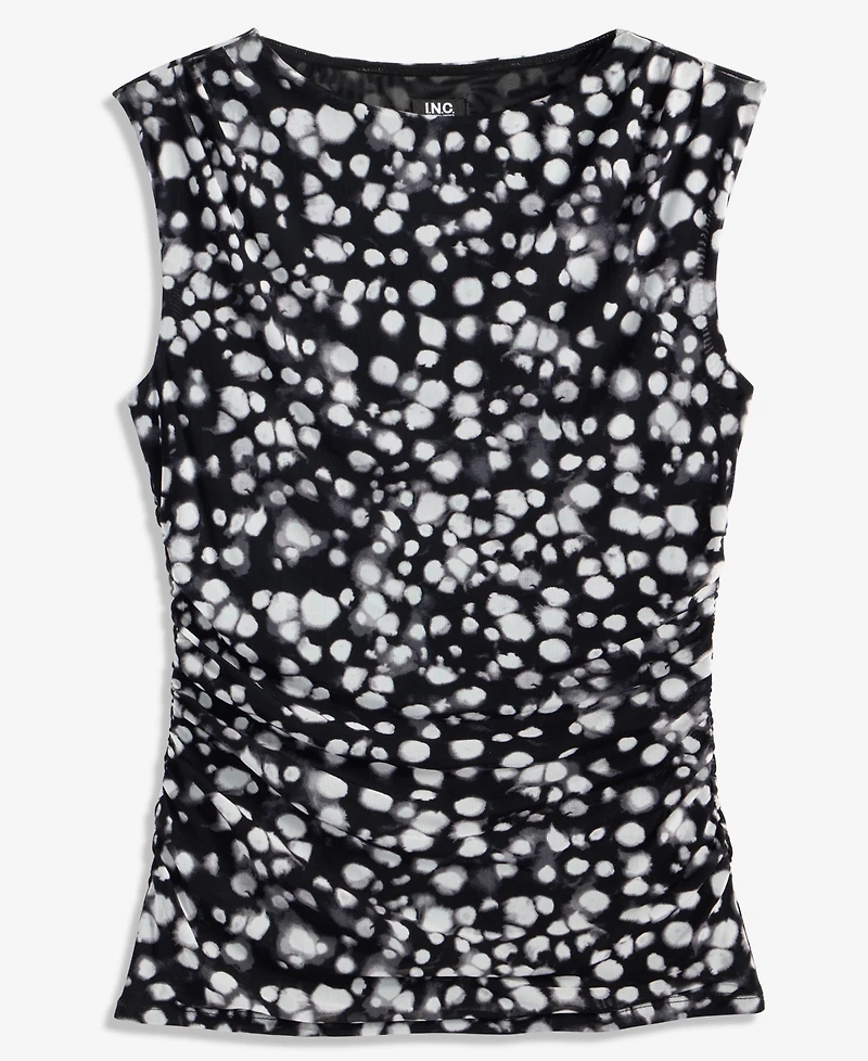 I.n.c. International Concepts Women's Printed Mesh Sleeveless Top