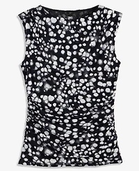 I.n.c. International Concepts Women's Printed Mesh Sleeveless Top