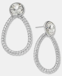 I.n.c. International Concepts Crystal Twist Open Drop Earrings, Macy's Exclusive