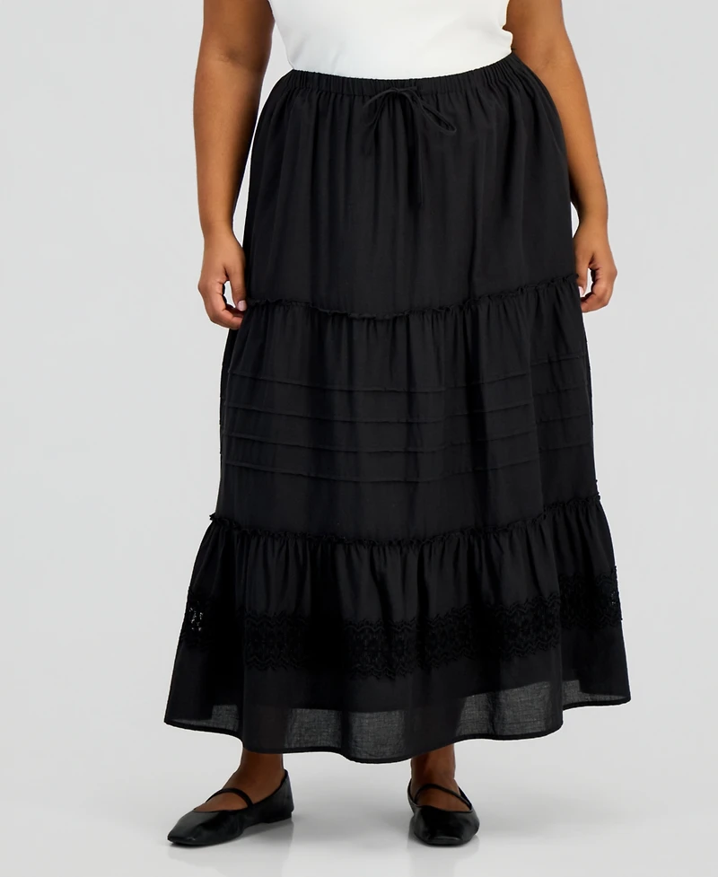 And Now This Trendy Plus Tie-Waist Maxi Skirt, Macy's Exclusive