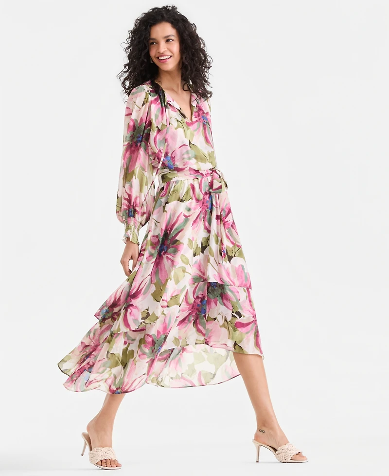 I.n.c. International Concepts Women's Floral Midi Dress