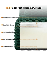 Streamdale Furniture Modern Modular Sectional Sofa, Flannelette, Oversized 4-Seater