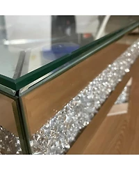 Streamdale Furniture Modern Glam Mirrored Coffee Table with Acrylic