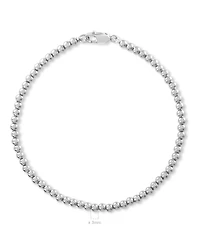 Devata 3mm Beaded Ball Chain Bracelet Rhodium Plated Sterling Silver