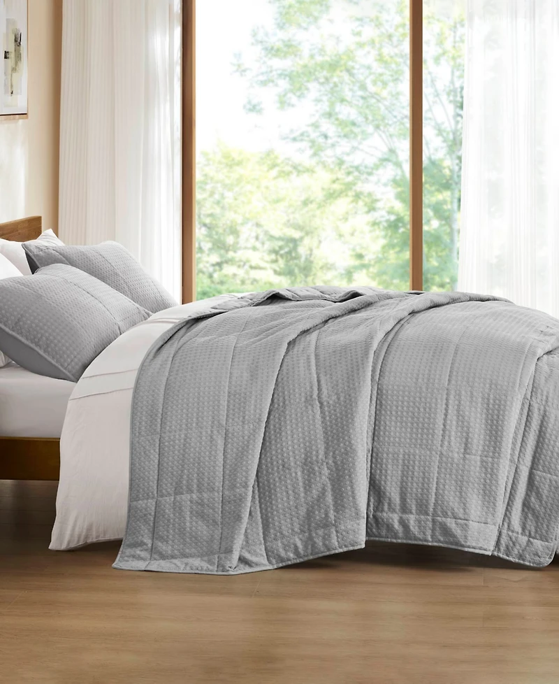 510 Design Mina Waffle Weave Textured 3-Pc. Quilt Set, King/California King
