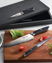 Cangshan Kuro Series Steel 3-Pc. Starter Knife Set