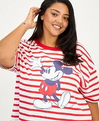 Disney Trendy Plus Striped Mickey Mouse T-Shirt