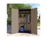 50 "W x 29" D 79.53"H Outdoor Storage Shed with Sliding Door ,Double Cabinet