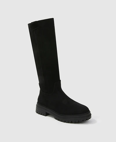 Berness Women's Beverly Microfiber Suede Lug Sole Boots