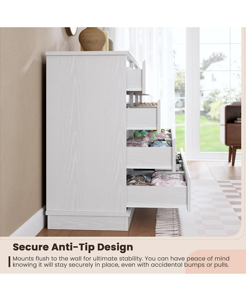 gaomon 12-Drawer Dresser for Bedroom, Large Double Chest of Drawers with Deep Storage & Wide Top, White