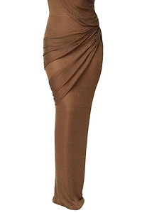 Jluxlabel Women's Opulent Metallic Maxi Skirt