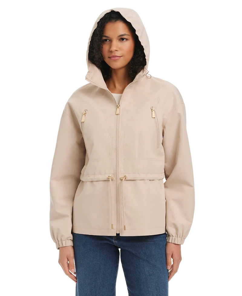 kate spade new york Women's Magic Print Cropped Anorak With Attached Hood