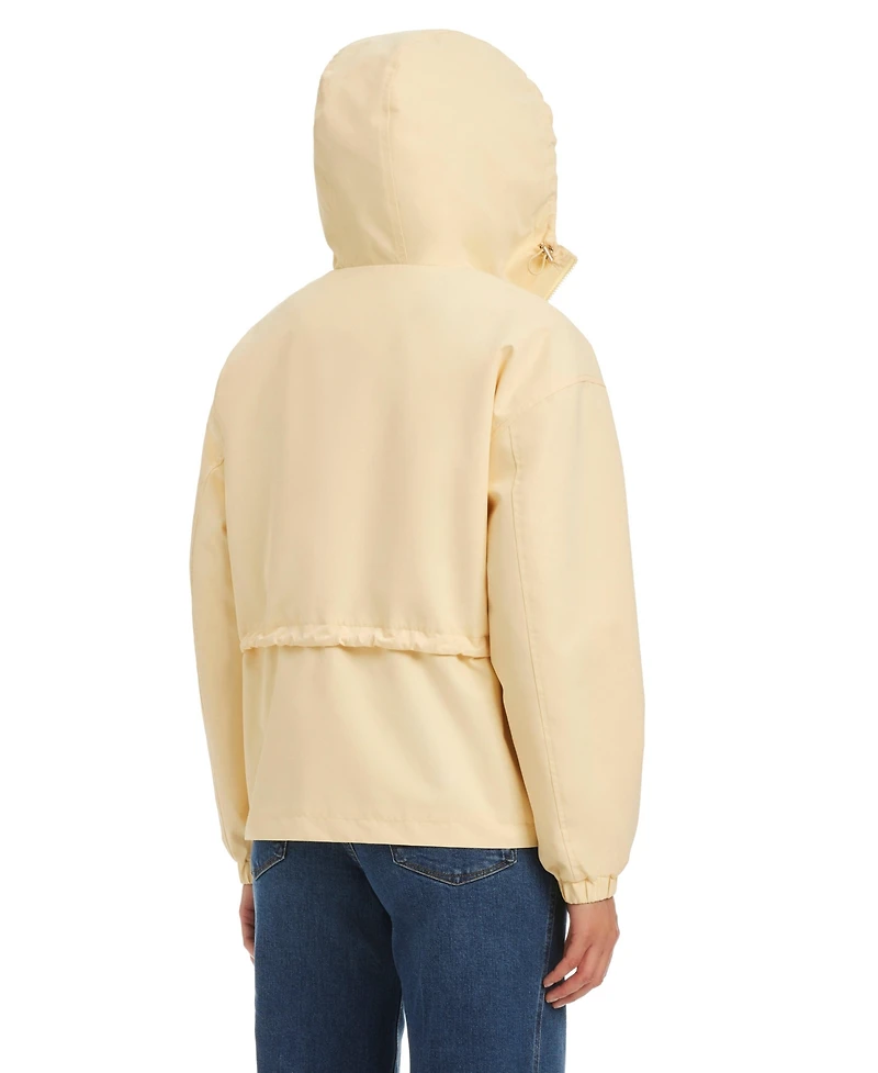 kate spade new york Women's Magic Print Cropped Anorak With Attached Hood