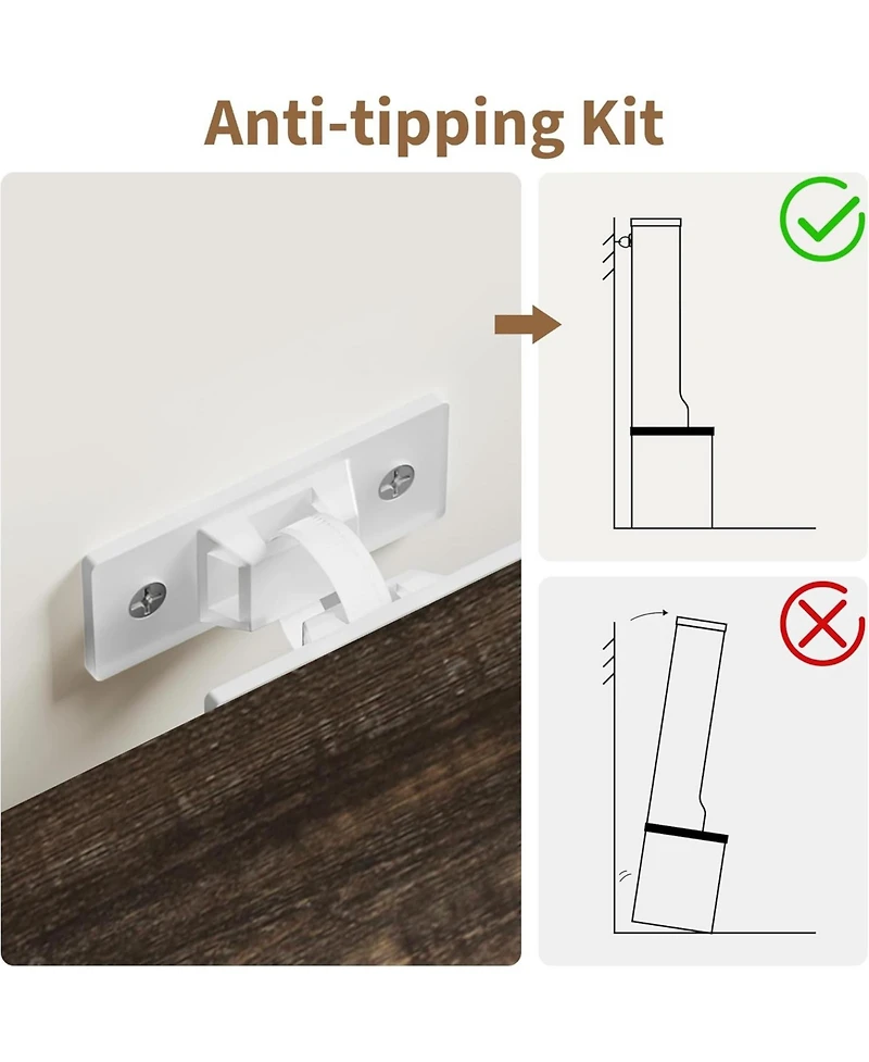 gaomon Farmhouse 3-in-1 Hall Tree with Shoe Storage Bench & Hooks for Entryway