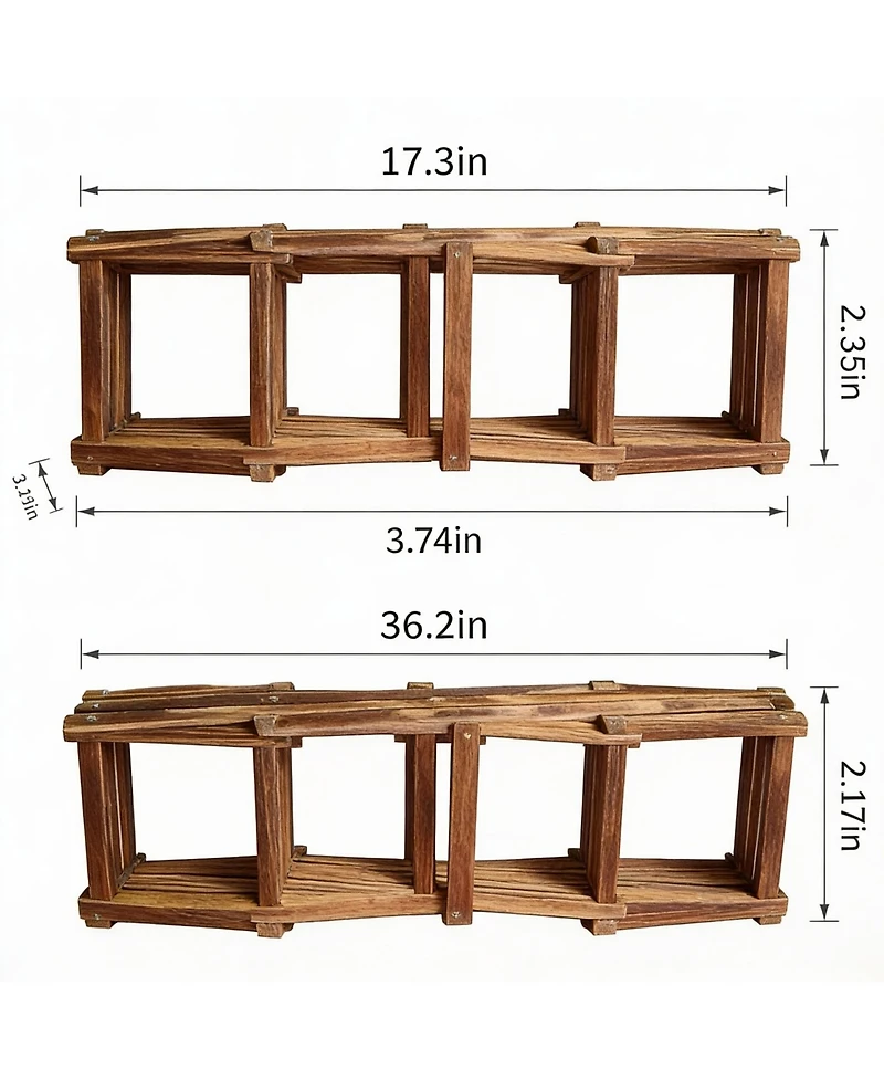 Yigii Foldable Wine Rack for Countertop and Cabinets