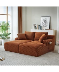 Streamdale Furniture Compressible Double Chaise Lounge Sleeper Loveseat