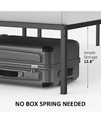 Gaomon 14 Inch Twin Bed Frame No Box Spring Needed, Heavy Duty Metal Platform Bed Frame Twin Size for Bedroom Easy Assembly, Noise Free, Black, Tiwn