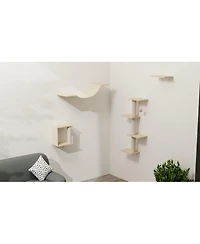 Zeus & Ruta Modern Wall-Mounted Cat Furniture 4pcs