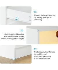 gaomon 4-Drawer Dresser with Usb Charging Station, Led Lighting & Power Outlets for Bedroom or Entryway